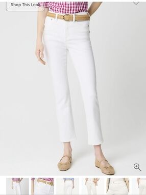J Crew Factory White Essential Straight Jeans Sz 29